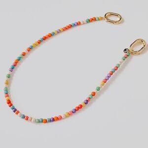 Beaded Bag Charm Decor Accent Thin Multicolor